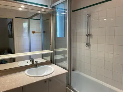 Salle de bains dans l'établissement Appartement rénové 3 pièces, exposé sud/ouest, proche commerces - FR-1-449-2