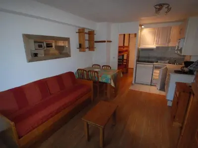 Cuisine ou kitchenette dans l'établissement Studio 25m² au pied des pistes avec balcon, Tignes - FR-1-449-8