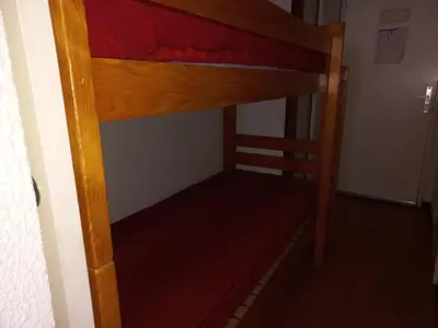 Un ou plusieurs lits superposés dans un hébergement de l'établissement Studio 25m² au pied des pistes avec balcon, Tignes - FR-1-449-8