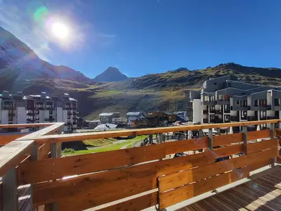 Vue générale sur la montagne ou vue sur la montagne depuis l'appartement