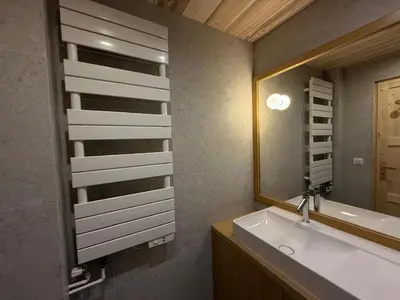 Salle de bains dans l'établissement 2 pièces sud/ouest, ski aux pieds, 6 pers, WiFi - FR-1-449-78
