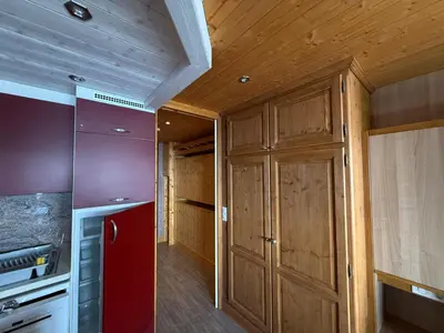 Cuisine ou kitchenette dans l'établissement Studio Luxe 30m² avec Balcon, Proche Pistes, 4 Pers, Tignes - FR-1-449-101