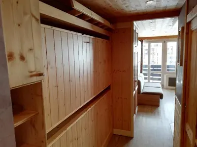 Coin salon dans l'établissement Studio Luxe 30m² avec Balcon, Proche Pistes, 4 Pers, Tignes - FR-1-449-101