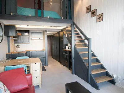 Cuisine ou kitchenette dans l'établissement Studio avec mezzanine, Tignes, 36m², wifi, proche pistes - FR-1-449-115