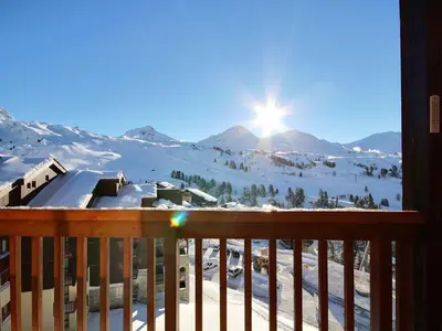 Vue générale sur la montagne ou vue sur la montagne depuis l'appartement