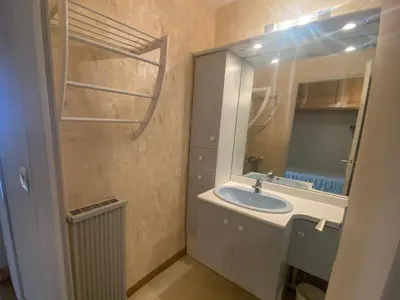 Salle de bains dans l'établissement Appartement 2 pièces au pied des pistes, exposé Sud-Ouest, 5 couchages à Tignes - FR-1-449-29
