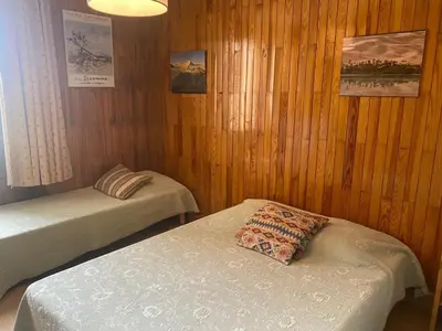 Un ou plusieurs lits dans un hébergement de l'établissement Appartement 2 pièces au pied des pistes, exposé Sud-Ouest, 5 couchages à Tignes - FR-1-449-29