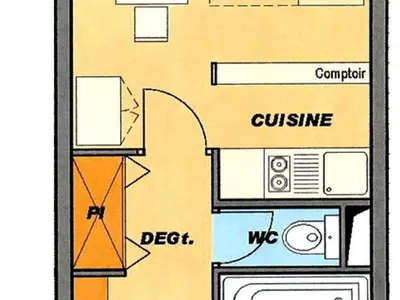Cuisine ou kitchenette dans l'établissement Appartement rénové avec balcon, pied des pistes, proche commerces - FR-1-455-35
