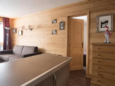 Coin salon dans l'établissement Appartement Luxe avec WiFi à 500m des pistes, 6 couchages - FR-1-449-44