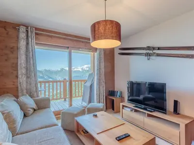 Télévision ou salle de divertissement dans l'établissement Appartement aux Arcs 1800 - 6 pers, parking, wifi - FR-1-352-18