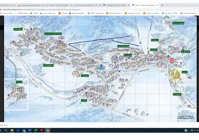 Plan de l'établissement Appartement accueillant à Pralognan-la-Vanoise avec balcon et vue