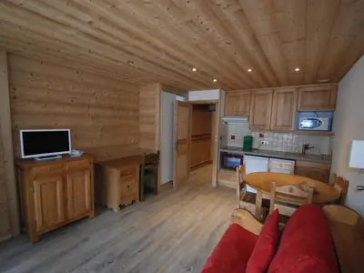 Cuisine ou kitchenette dans l'établissement Studio cosy au Val-Claret, Tignes, ski aux pieds, vue montagne - FR-1-449-124