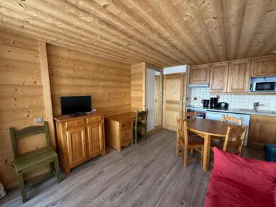Cuisine ou kitchenette dans l'établissement Studio cosy au Val-Claret, Tignes, ski aux pieds, vue montagne - FR-1-449-124