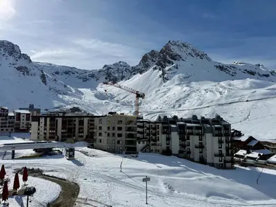 L'établissement Studio cosy au Val-Claret, Tignes, ski aux pieds, vue montagne - FR-1-449-124 en hiver