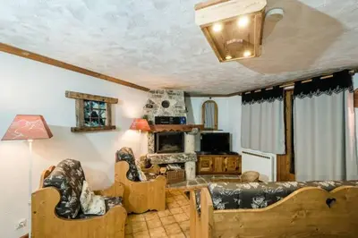 Coin salon dans l'établissement Chalet l'Avalin