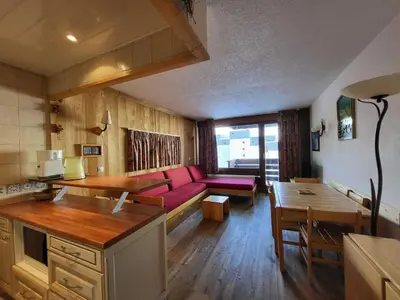 Cuisine ou kitchenette dans l'établissement T2 sud 500m pistes, balcon, Wifi, 5 pers - FR-1-449-23