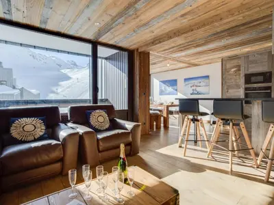 Coin salon dans l'établissement Apartment Platières-23 by Interhome