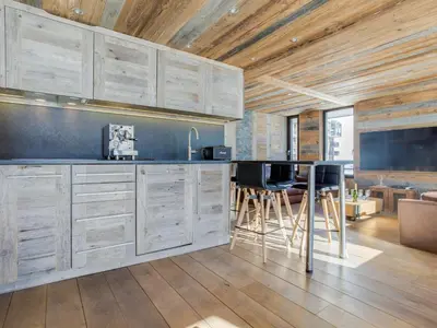 Cuisine ou kitchenette dans l'établissement Apartment Platières-23 by Interhome