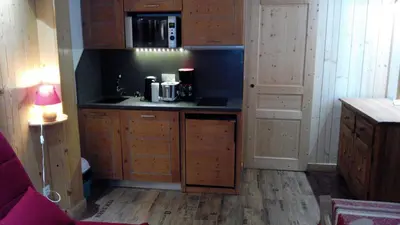 Cuisine ou kitchenette dans l'établissement Studio 20 Les Grandes Platières
