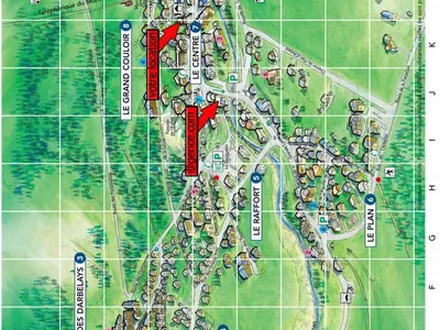 Plan de l'établissement Appartement 3 Pièces Près Téléphérique avec Garage Fermé - FR-1-464-24