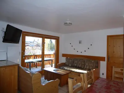 Télévision ou salle de divertissement dans l'établissement Chalet Chaleureux & Spacieux, Grande Terrasse, 8 Pers. - FR-1-464-47