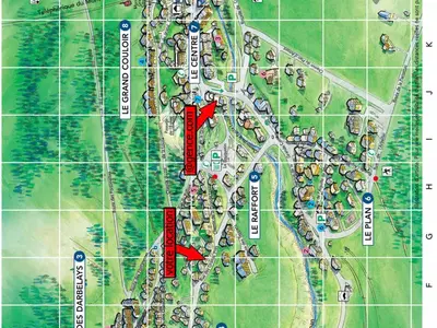 Plan de l'établissement Chalet spacieux 5 pièces, 8 pers, à Pralognan-la-Vanoise - FR-1-464-48