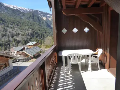 Vue générale sur la montagne ou vue sur la montagne depuis l'appartement