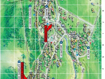 Plan de l'établissement Appartement 3 pièces, 6 pers, proche pistes, Pralognan - FR-1-464-63
