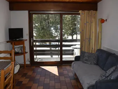 Télévision ou salle de divertissement dans l'établissement Studio confortable avec balcon sud à Pralognan-la-Vanoise - FR-1-464-71