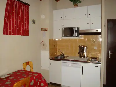 Cuisine ou kitchenette dans l'établissement Studio cosy centre, balcon sud, animaux et parking - FR-1-464-129
