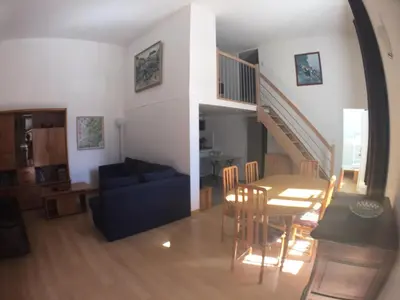 Coin salon dans l'établissement Appartement 4 pièces 10 pers. en plein centre de la station - 4 Pièces 10 personnes MAE-7675