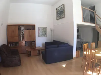 Coin salon dans l'établissement Appartement 4 pièces 10 pers. en plein centre de la station - 4 Pièces 10 personnes MAE-7675