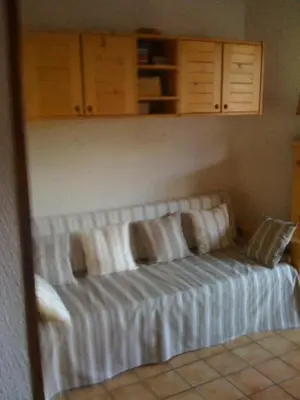 Coin salon dans l'établissement Studio 5 personnes avec vue montagne à Val Cenis - Studio 5 personnes MAE-7798