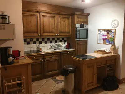 Cuisine ou kitchenette dans l'établissement appartement fogliettaz