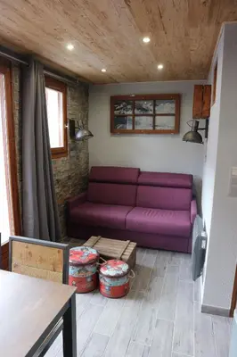 Coin salon dans l'établissement Hameau du Borsat