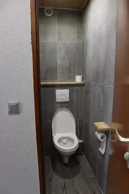 Salle de bains dans l'établissement Hameau du Borsat
