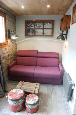 Coin salon dans l'établissement Hameau du Borsat