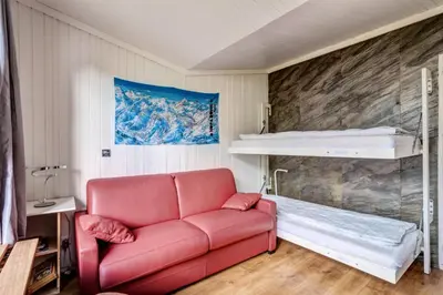 Coin salon dans l'établissement Appartement à Tignes avec accès direct aux pistes - Appartement 2 pièces 6 personnes Sélection MAE-1191