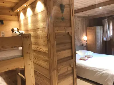 Un ou plusieurs lits dans un hébergement de l'établissement Chalet Barmaz