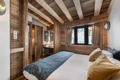 Un ou plusieurs lits dans un hébergement de l'établissement Penthouse Chamois - LES CHALETS COVAREL