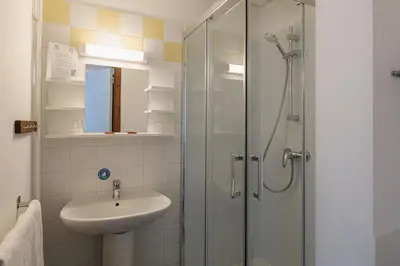 Salle de bains dans l'établissement Hotel Chalet du Bon Air