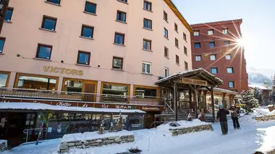 L'établissement Langley Hôtel Victors en hiver