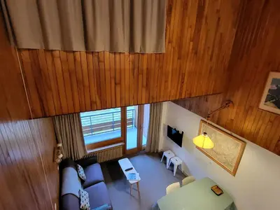Coin salon dans l'établissement Appartement 2 pièces sud-ouest, ski aux pieds à Tignes - FR-1-449-174