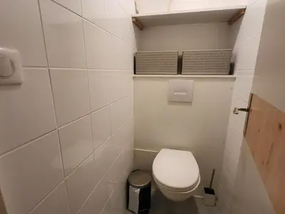 Salle de bains dans l'établissement Appartement 2 pièces sud-ouest, ski aux pieds à Tignes - FR-1-449-174