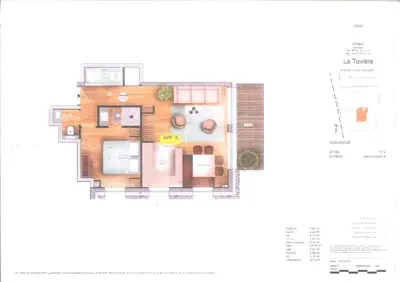 Plan de l'établissement Appartement Flocon - LES CHALETS COVAREL