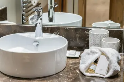 Salle de bains dans l'établissement Appartement Ourson - LES CHALETS COVAREL