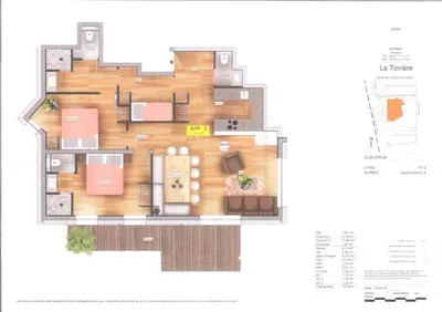 Plan de l'établissement Appartement Ourson - LES CHALETS COVAREL