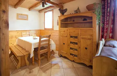 Un ou plusieurs lits dans un hébergement de l'établissement Chalet la Lauzette