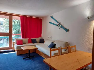 Coin salon dans l'établissement Appartement 2 pièces, 5 pers, au centre d'Arc 1800, Wifi inclus - FR-1-411-218