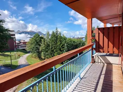 Balcon ou terrasse dans l'établissement Appartement 2 pièces, 5 pers, au centre d'Arc 1800, Wifi inclus - FR-1-411-218